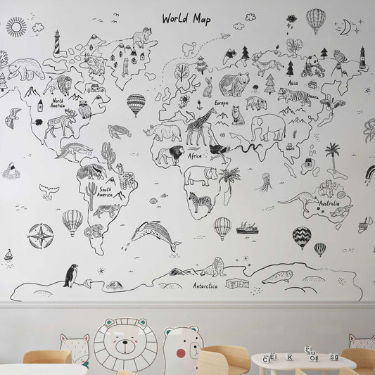 Animal Maps - Black & White
