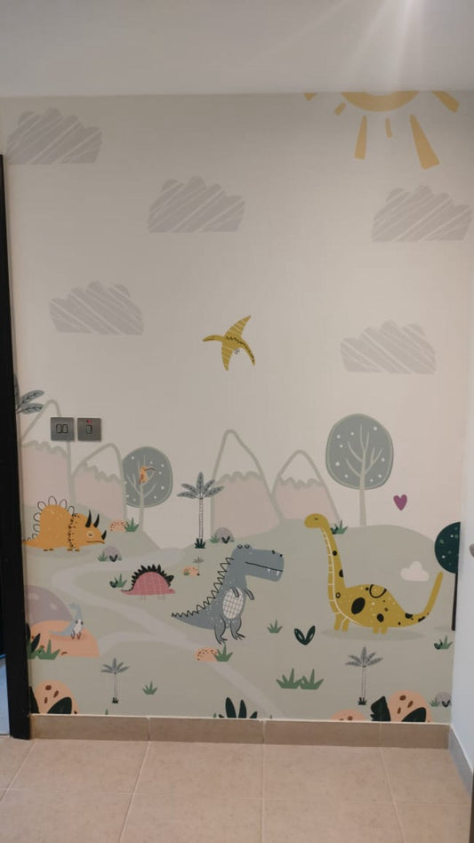 Kids Wallpaper Dubai Nursery Dinos