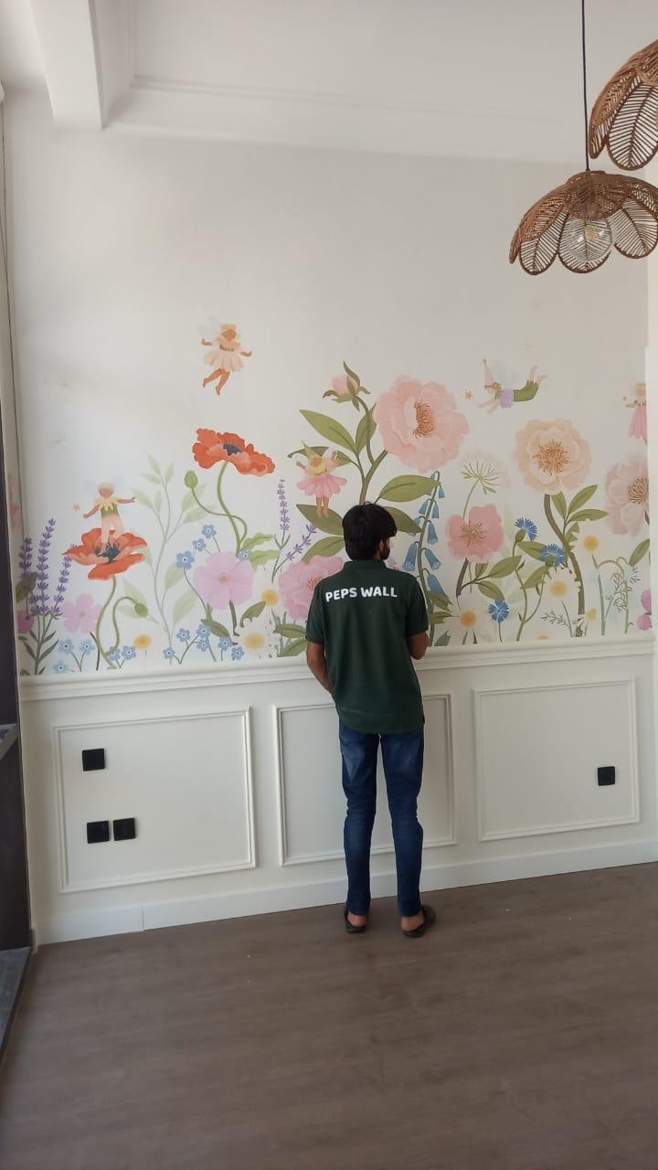 Kids Wallpaper Dubai Nursery Flowers