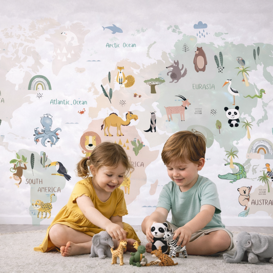Delightful Animal-Themed Wallpapers for Kids' Spaces