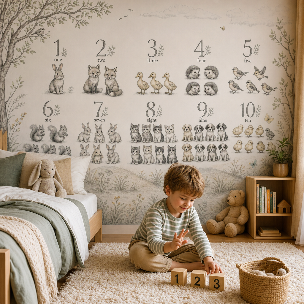 Counting Safari - Pencil kids room mockup