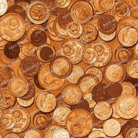 Coin Money — custom wallpaper mural mural, Peps Wall Dubai