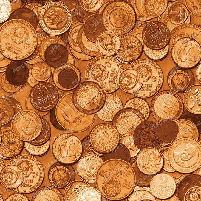 Coin Money — custom wallpaper mural mural, Peps Wall Dubai