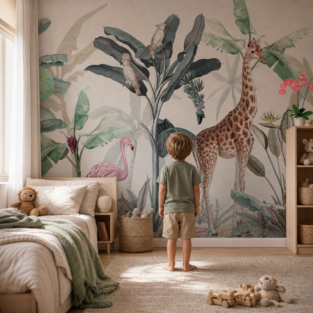 Savanna Stories kids room mockup