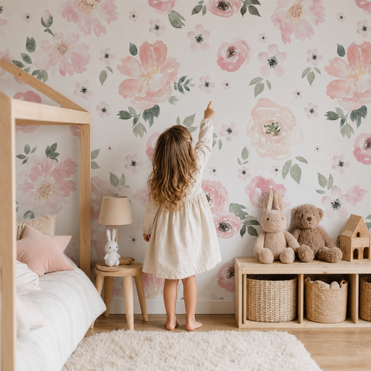 Blooming Dreams kids room mockup