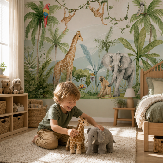 Roar of the Wild kids room mockup