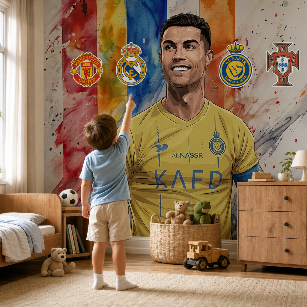 Ronaldo - Al Nassr kids room mockup
