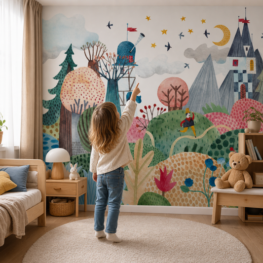 Adventurous Lands kids room mockup