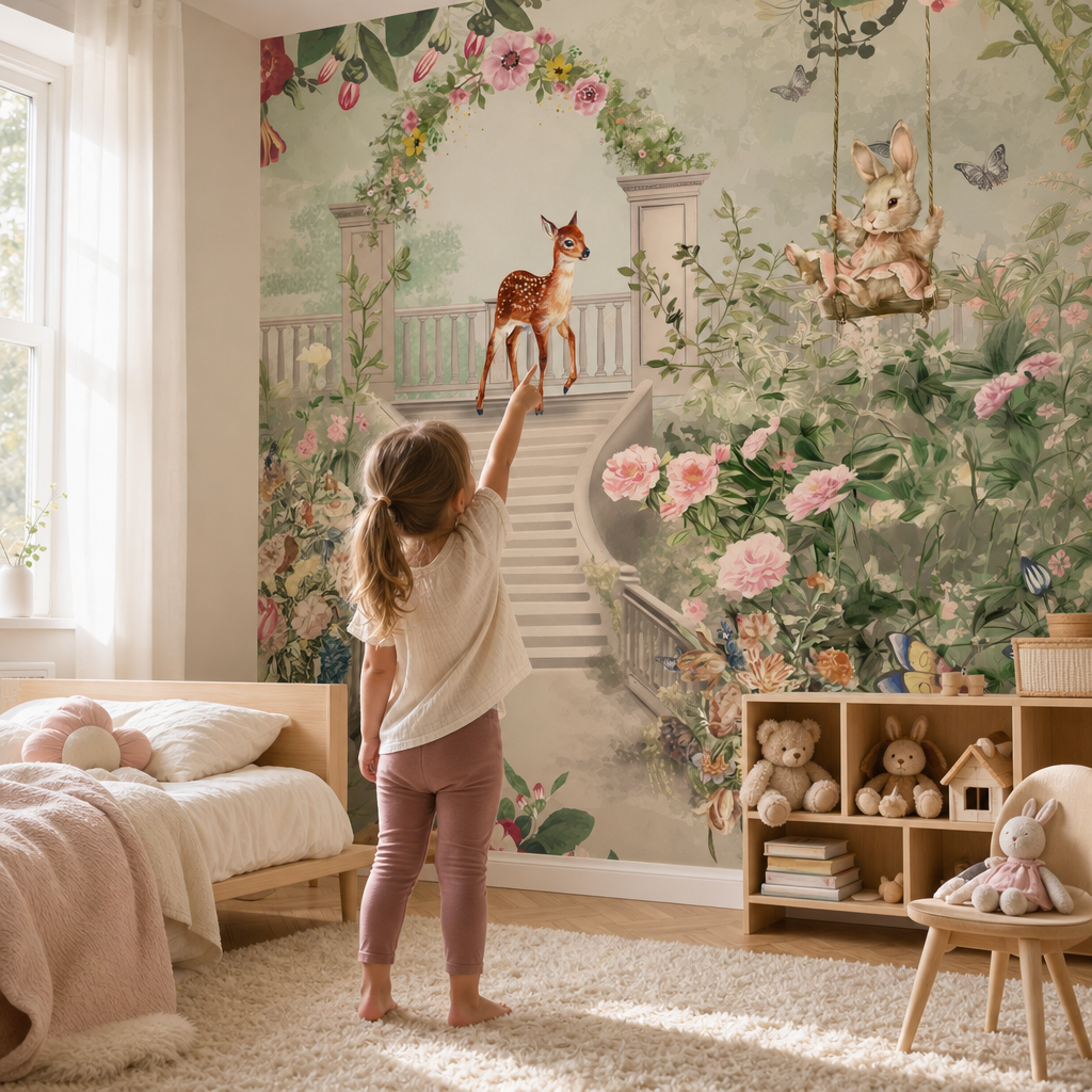 Stroll in the Forrest kids room mockup