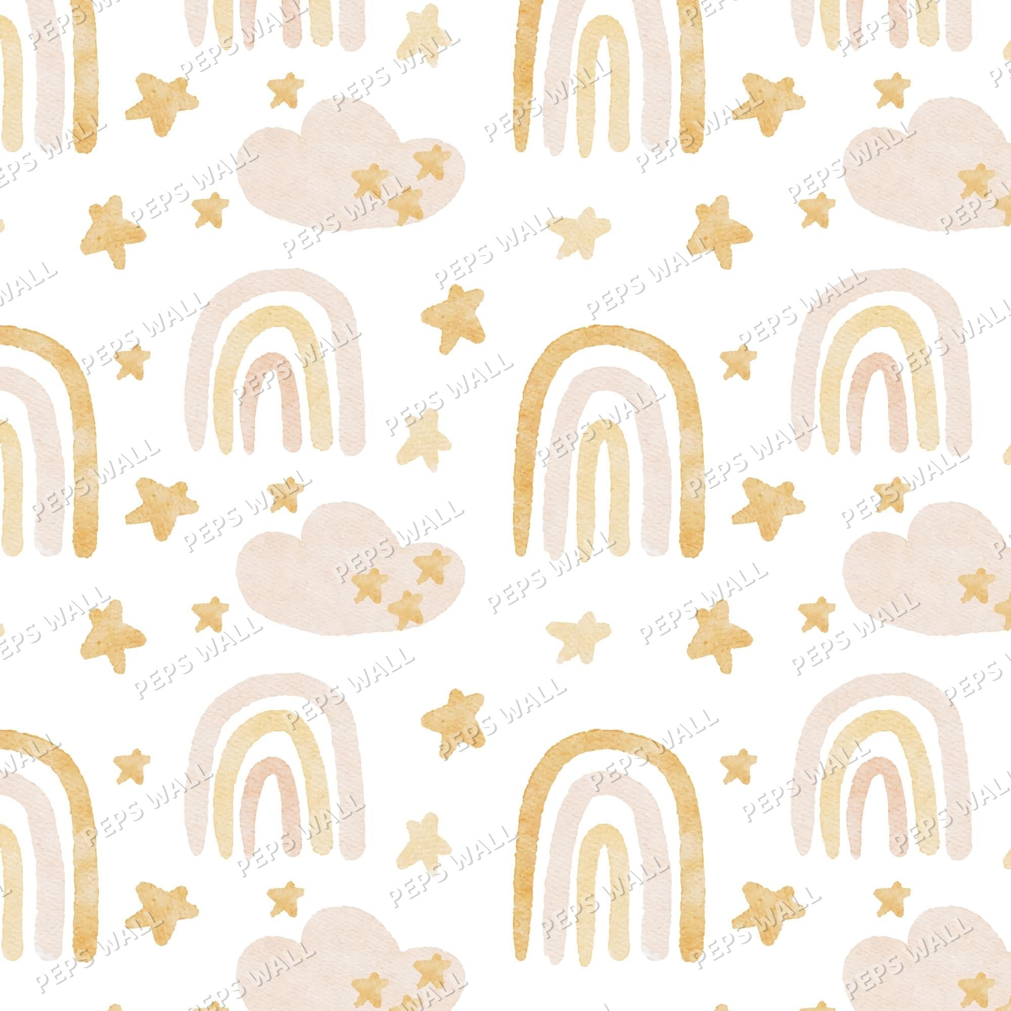 Golden rainbows & clouds
