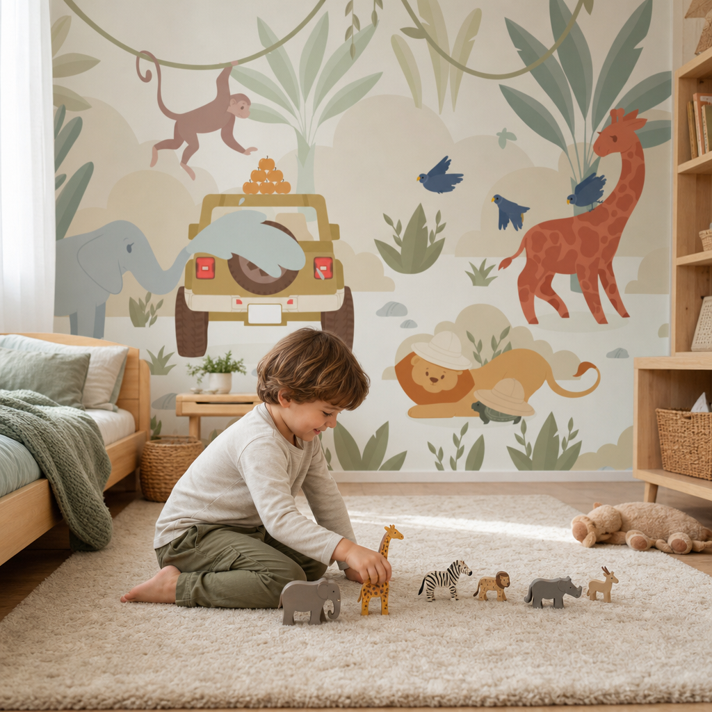 Jungle Splash kids room mockup