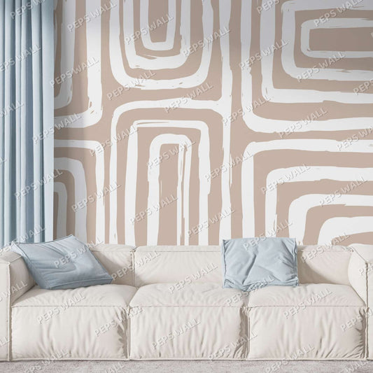 Maze Wallmural — geometric wallpaper mural, Peps Wall Dubai