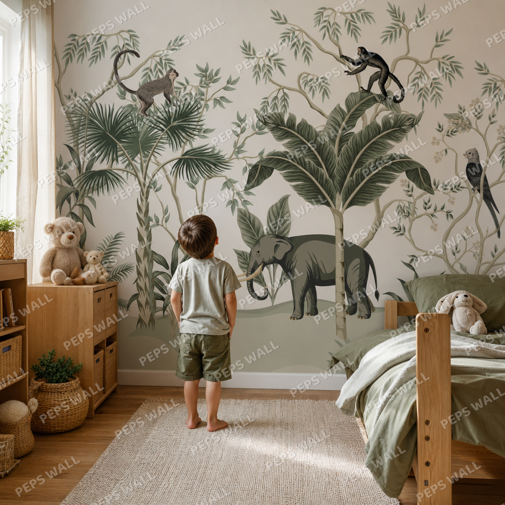 African Adventure kids room mockup