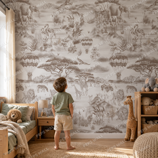 Animal Wildlife kids room mockup