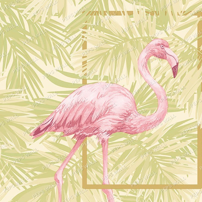 Flamingo - Gold — scenic landscape wallpaper mural, Peps Wall Dubai