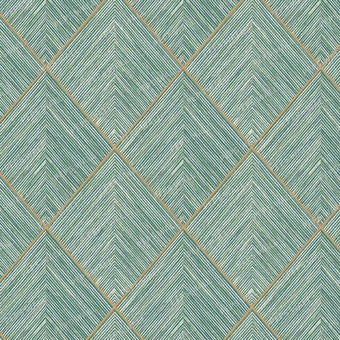 Jacquard - Green — geometric wallpaper mural, Peps Wall Dubai