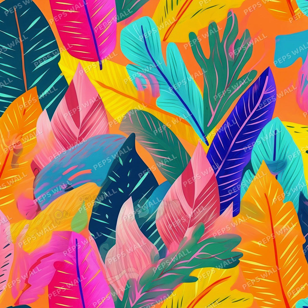 Colorful Collection — tropical wallpaper Dubai, Peps Wall
