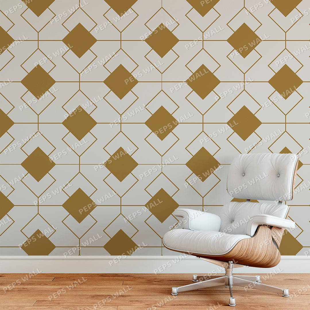 Dunand — geometric wallpaper Dubai, Peps Wall