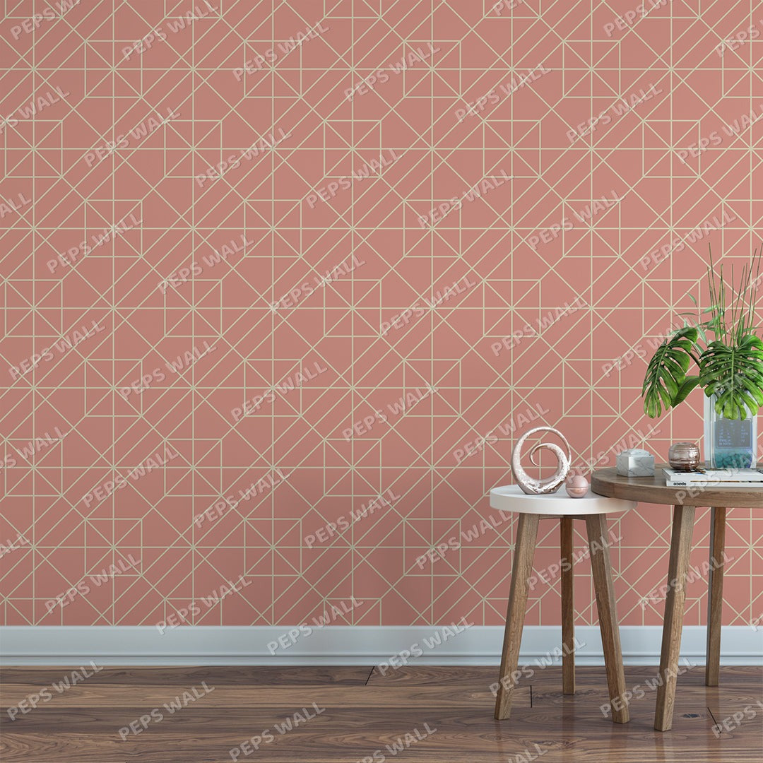 Lalique — geometric wallpaper Dubai, Peps Wall