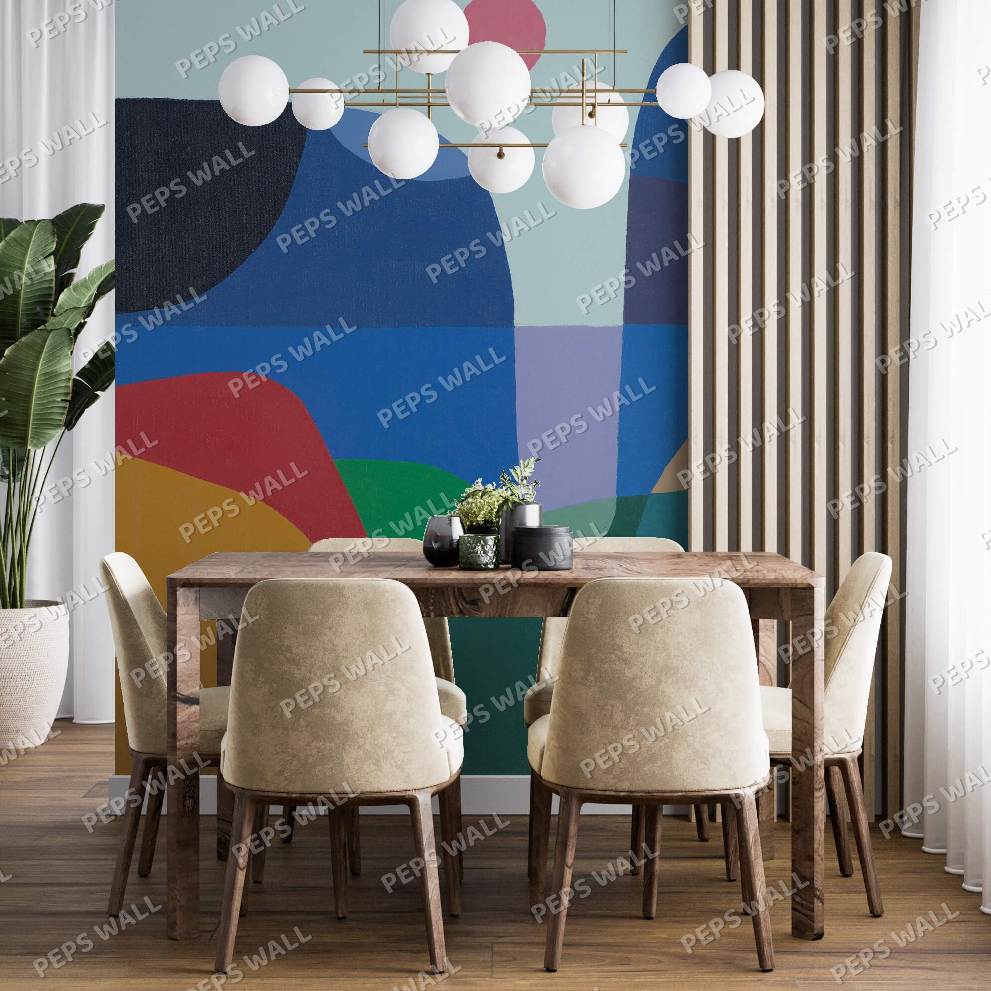 Automne — geometric wallpaper Dubai, Peps Wall