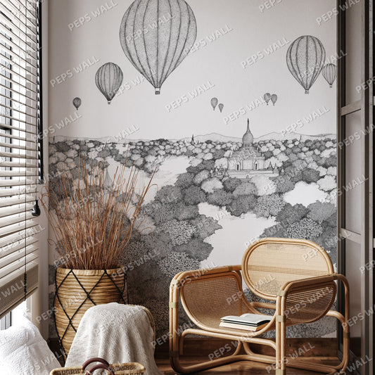 Bagan — scenic landscape wallpaper Dubai, Peps Wall