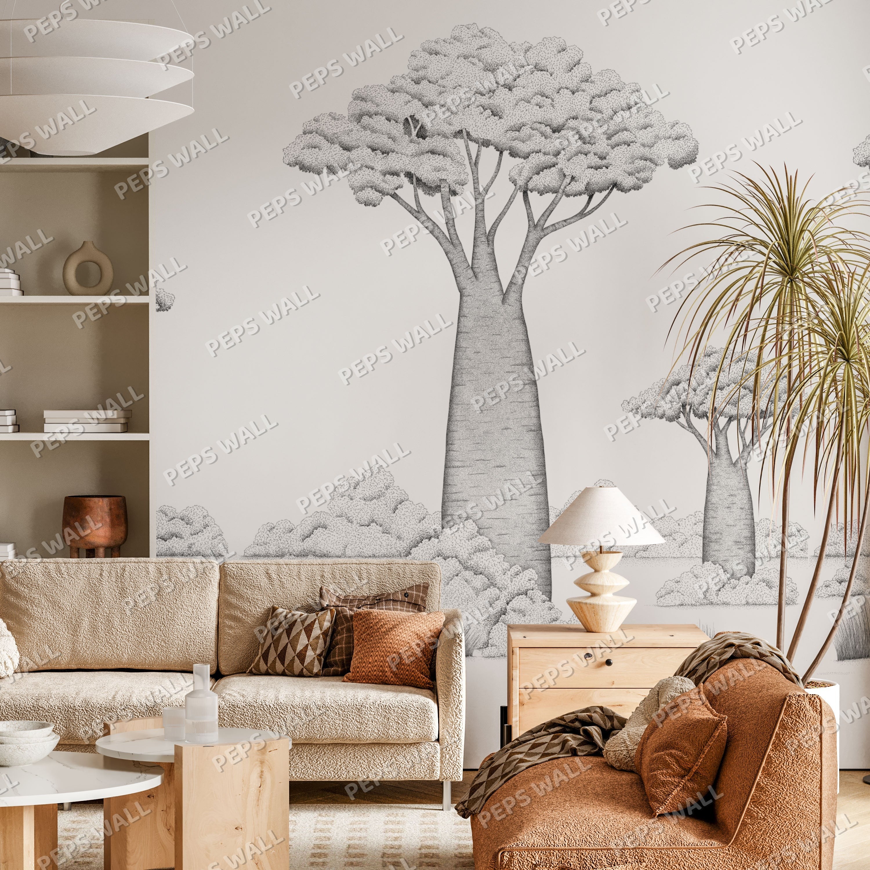 Baobab — scenic landscape wallpaper Dubai, Peps Wall