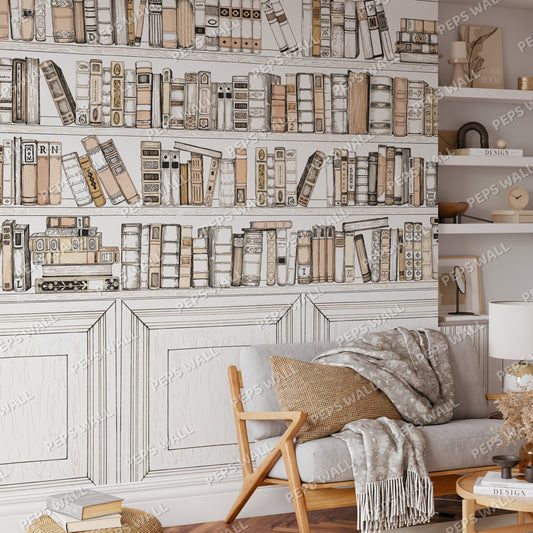 Bibliotheque — moroccan wallpaper Dubai, Peps Wall