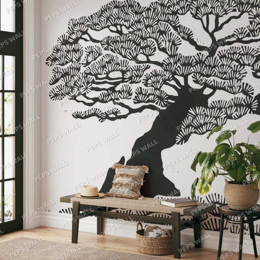Black Pine — scenic landscape wallpaper Dubai, Peps Wall
