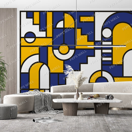 Songe Urbain — geometric wallpaper Dubai, Peps Wall