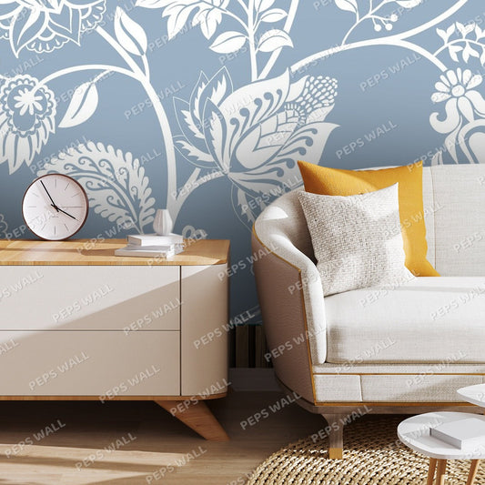 Blue Heaven — warm neutral wallpaper mural, Peps Wall Dubai