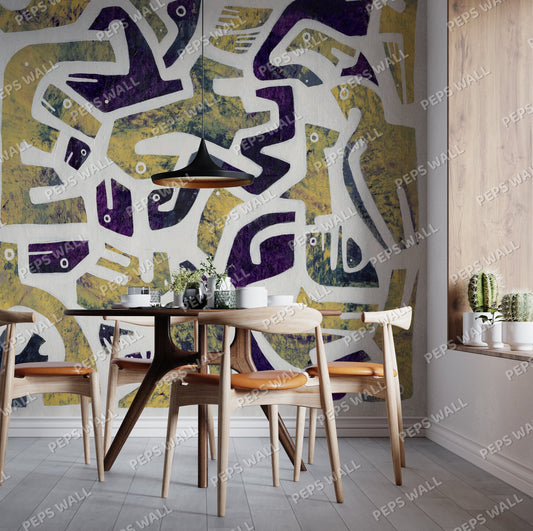 Cameleon — geometric wallpaper Dubai, Peps Wall