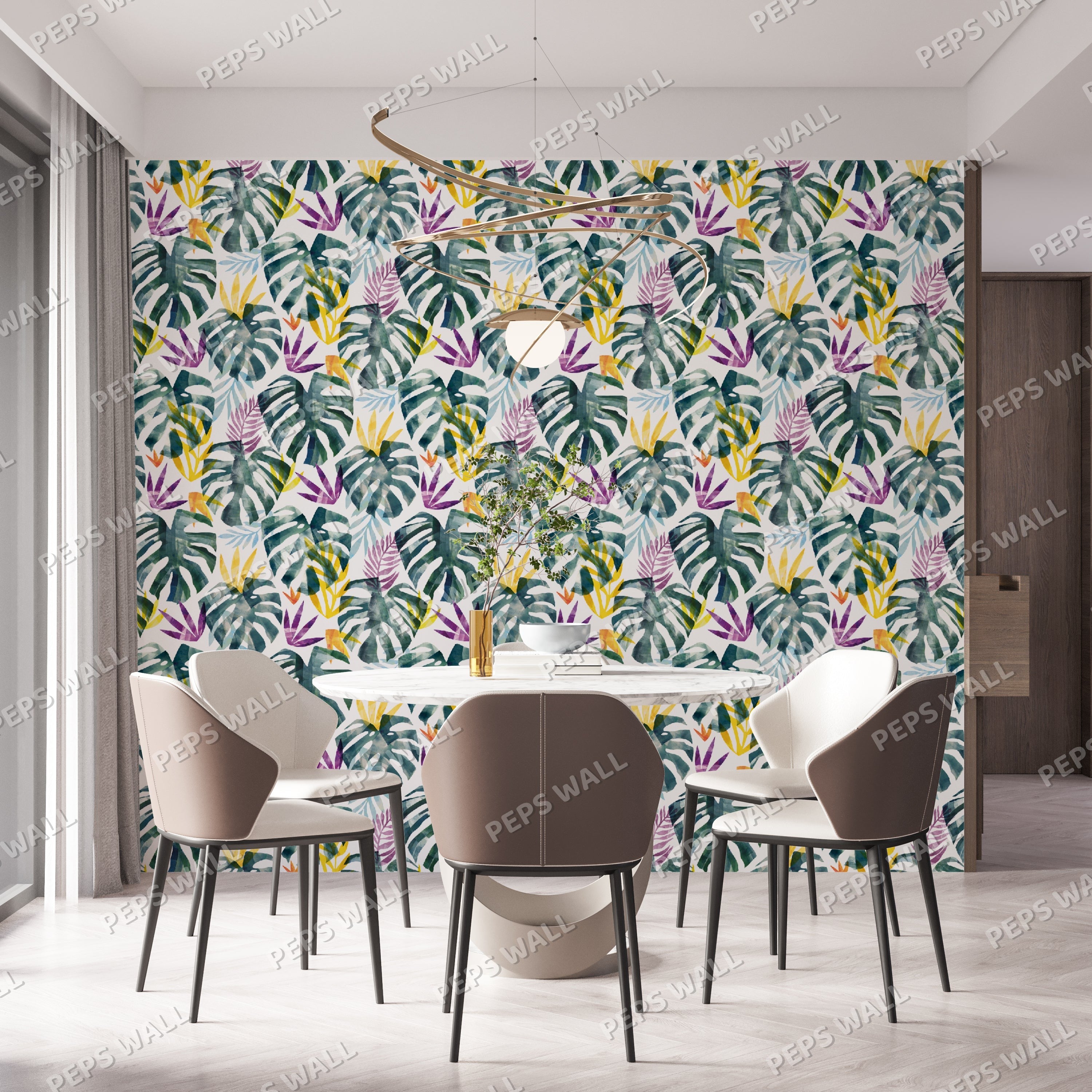 Chee Plant — floral wallpaper Dubai, Peps Wall