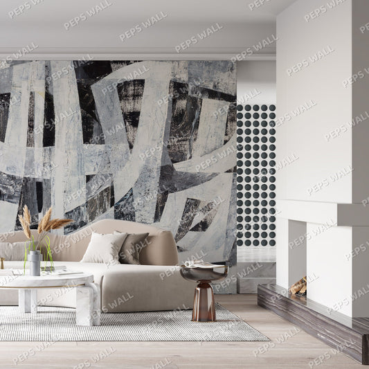 Chord of time — geometric wallpaper Dubai, Peps Wall