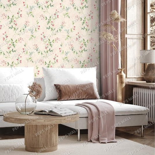 Dahlia - Pink — floral wallpaper Dubai, Peps Wall