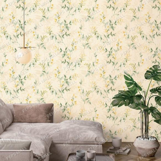Dahlia - Yellow — floral wallpaper Dubai, Peps Wall
