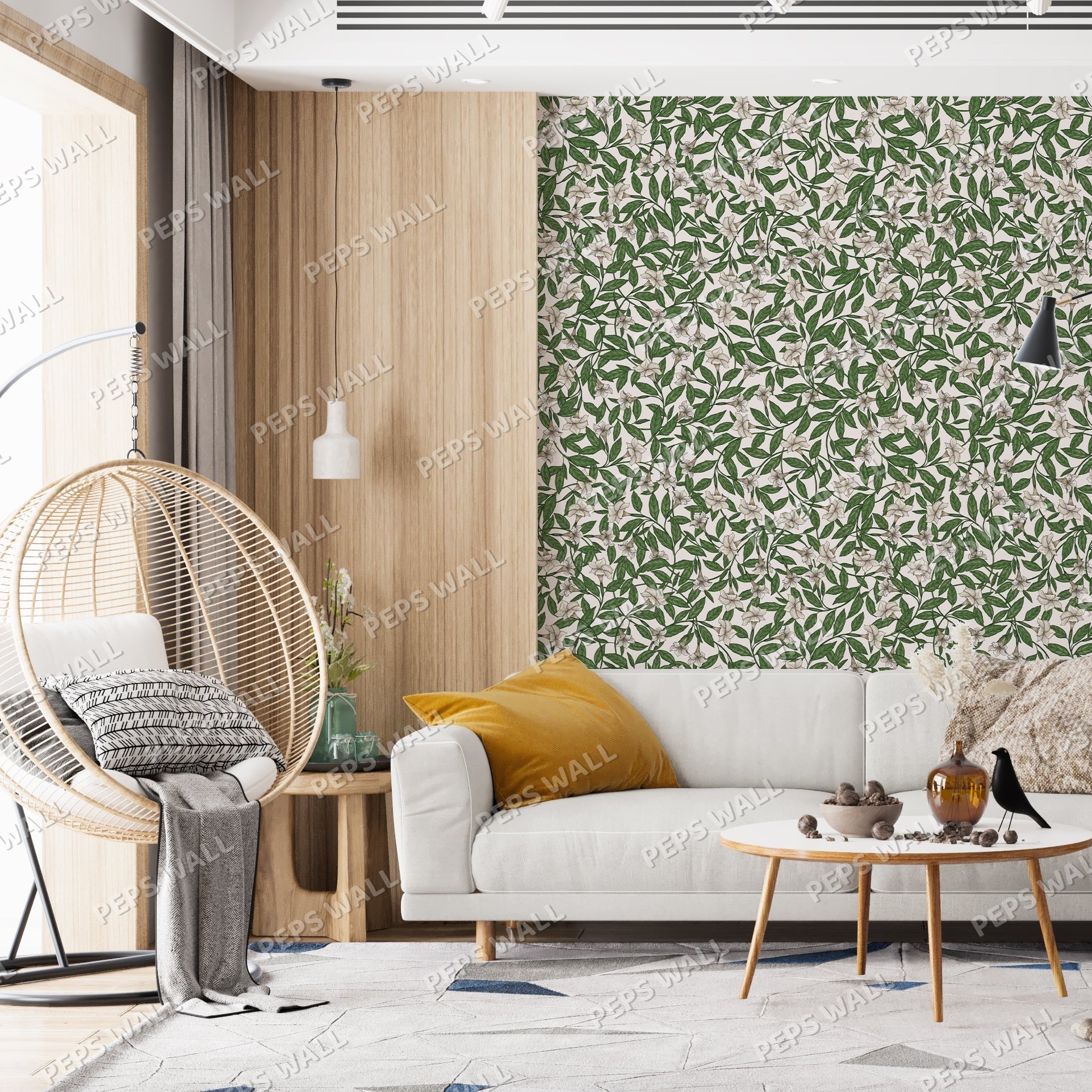 Datura — floral wallpaper Dubai, Peps Wall