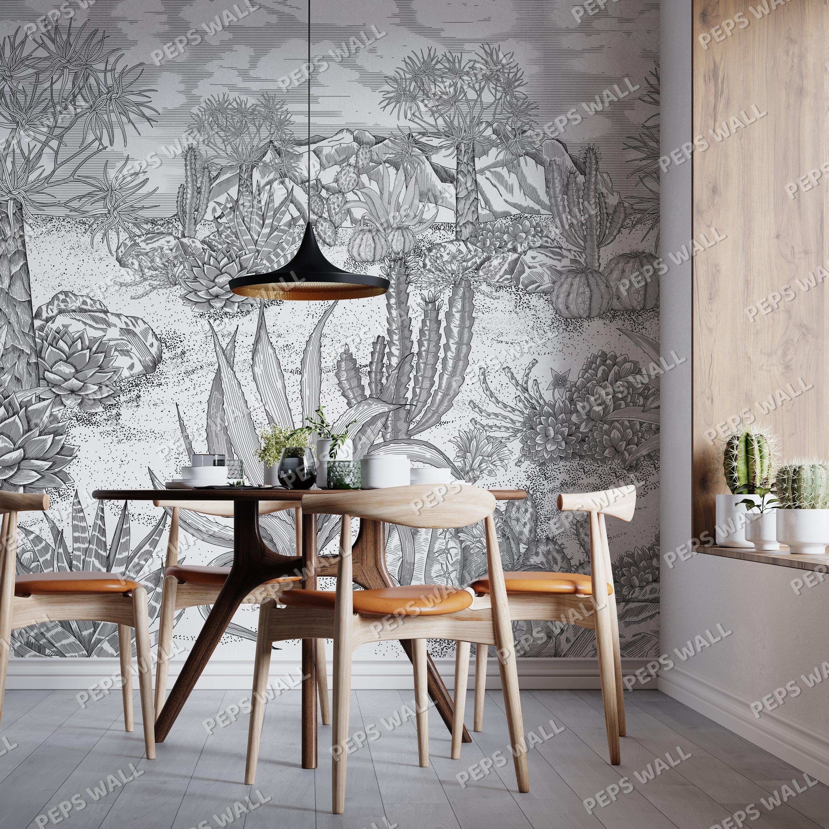 Desert Garden — floral wallpaper Dubai, Peps Wall