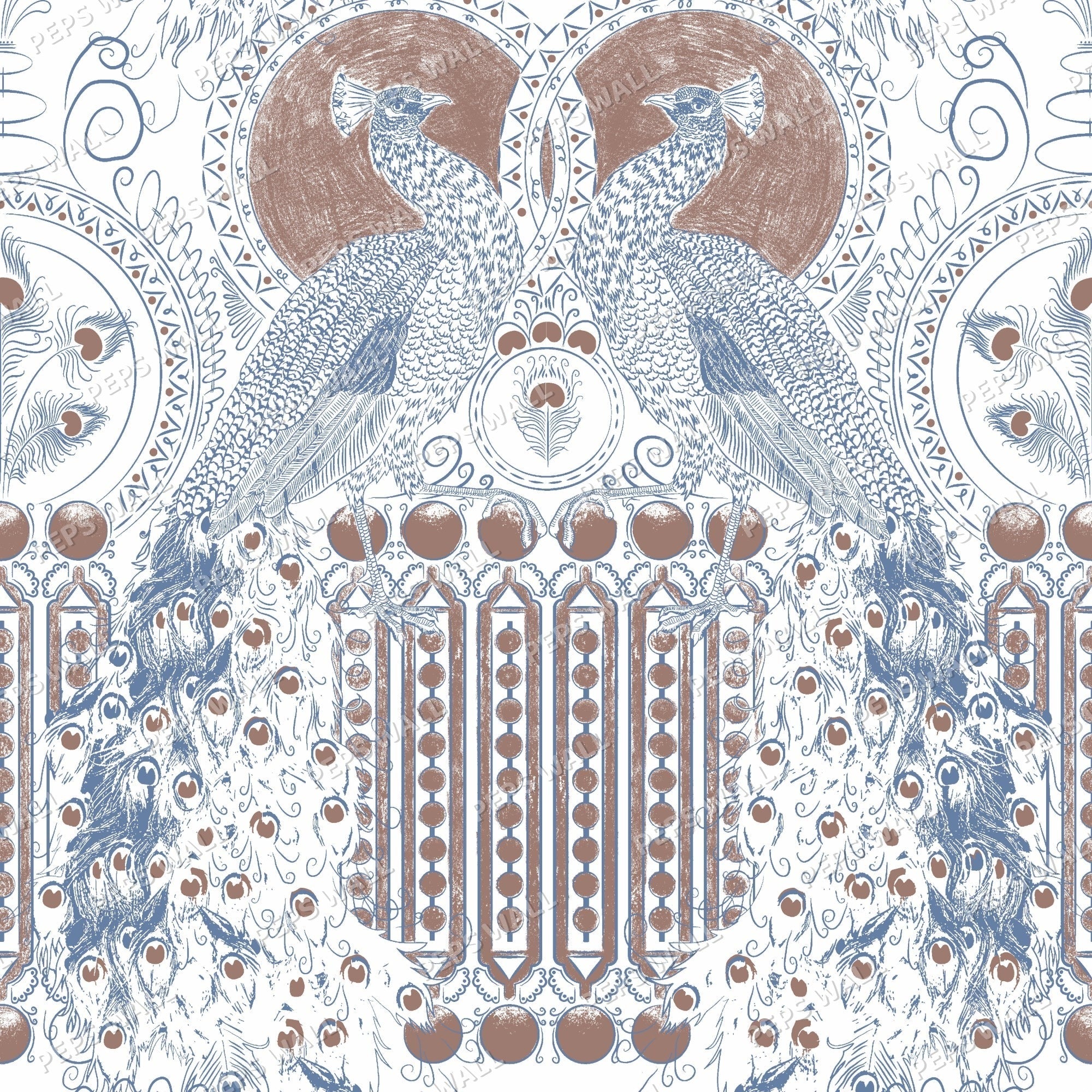 Paon Oriental #1 - Peacock — indian wallpaper Dubai, Peps Wall