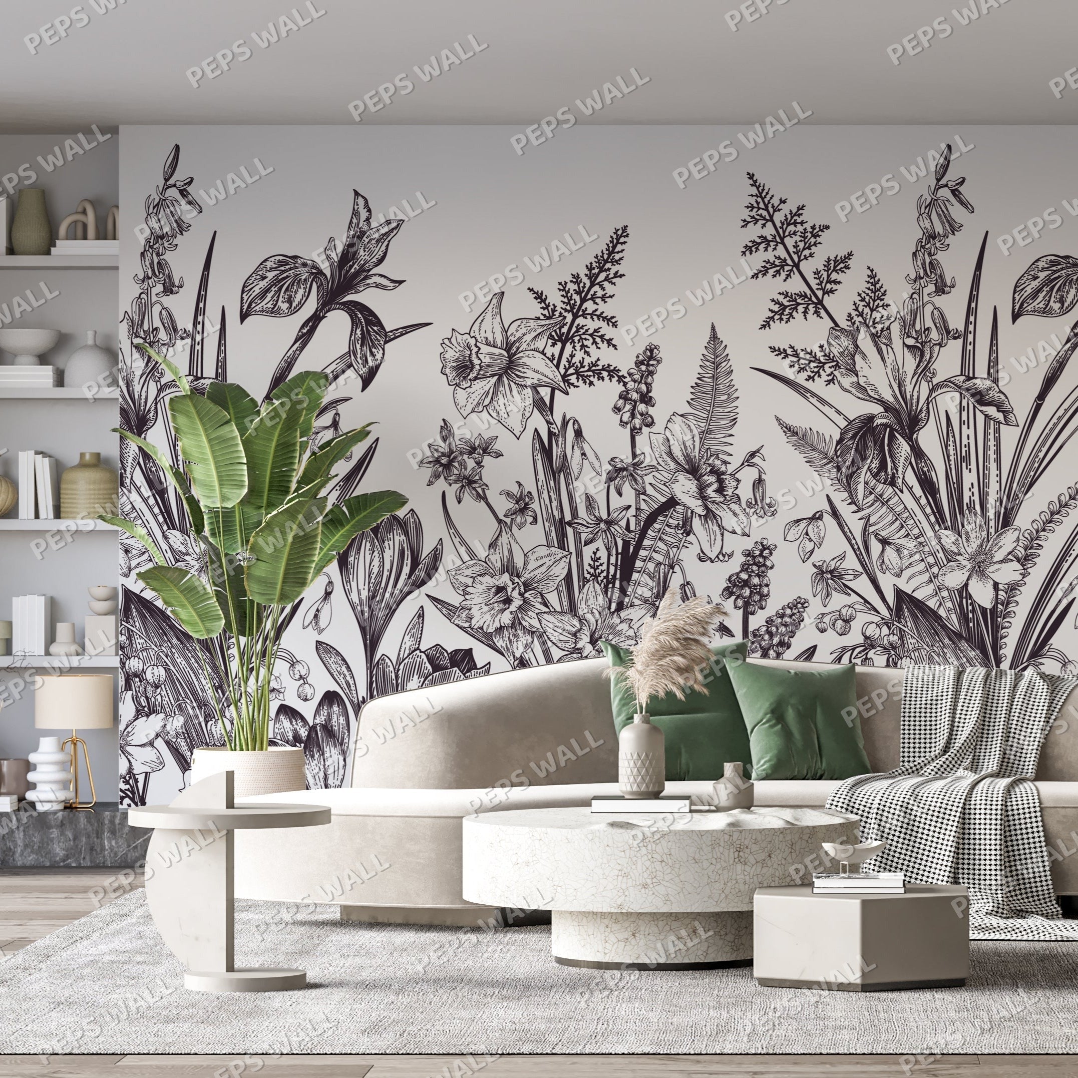Eden — floral wallpaper Dubai, Peps Wall