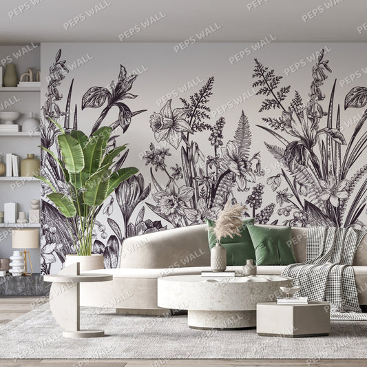 Eden — floral wallpaper Dubai, Peps Wall