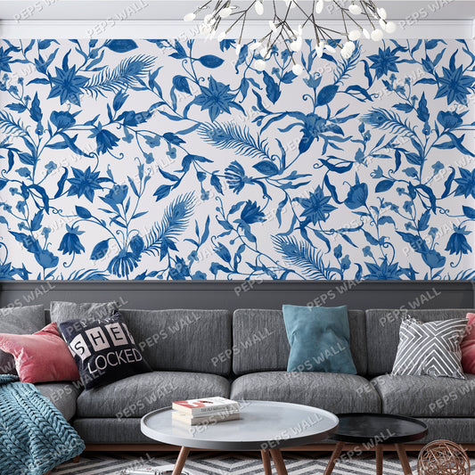 Vie en bleu — custom wallpaper mural mural, Peps Wall Dubai