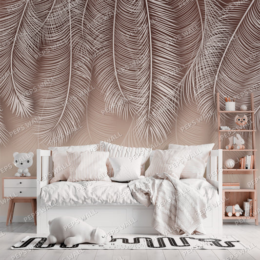 Feathers — floral wallpaper Dubai, Peps Wall