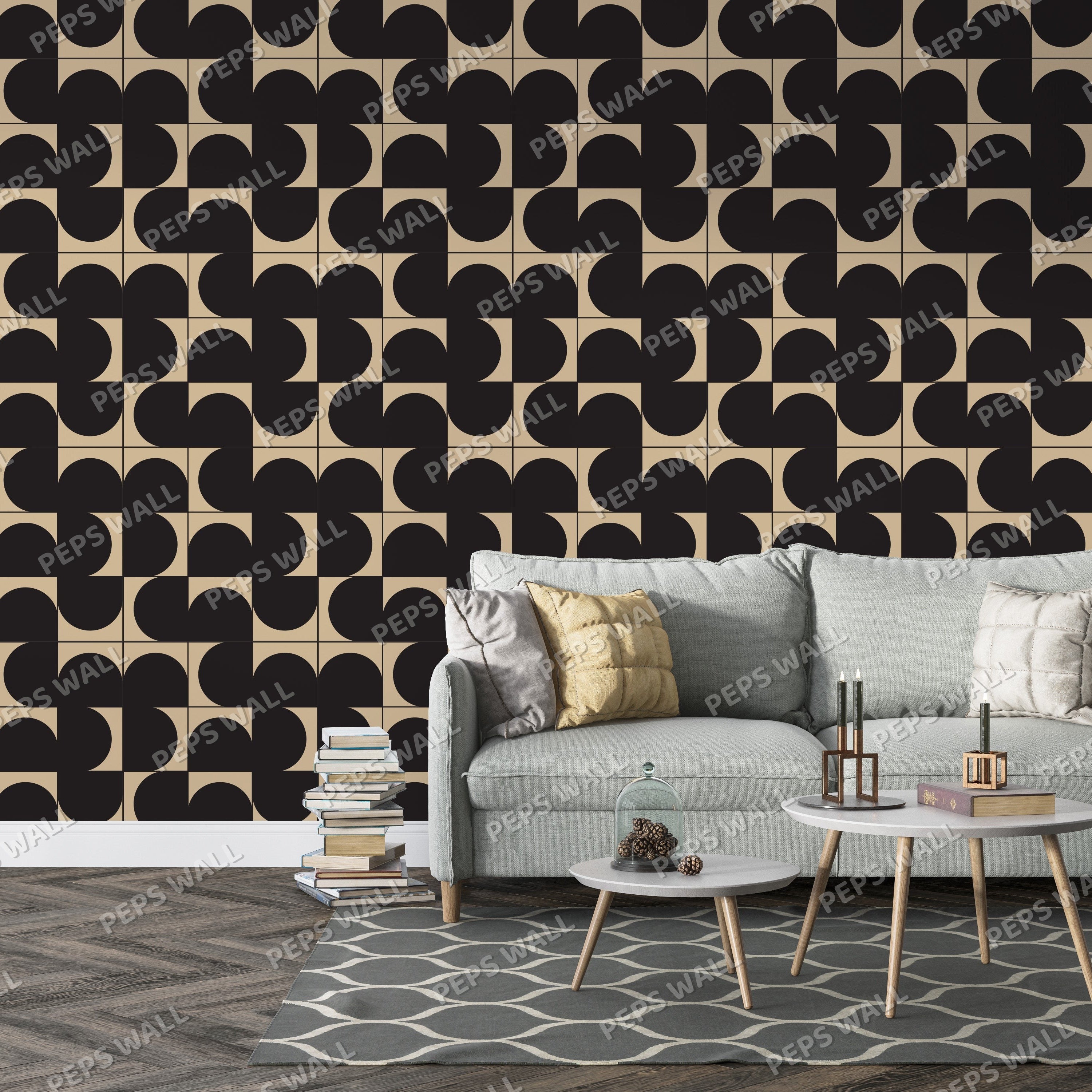 Fourrier — geometric wallpaper Dubai, Peps Wall