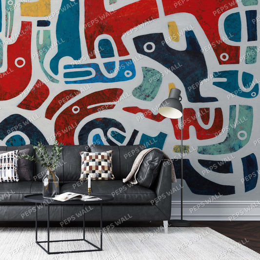 Gecko — geometric wallpaper Dubai, Peps Wall