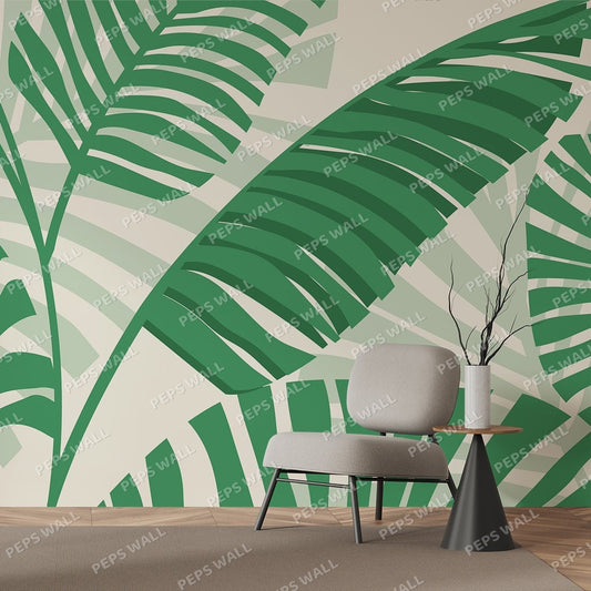 Green Tropiques — custom wallpaper mural mural, Peps Wall Dubai