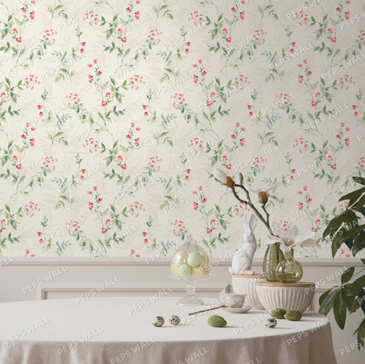 Hibiscus Rose — rose wallpaper Dubai, Peps Wall