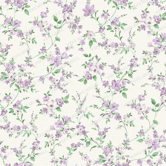 Hibiscus Violet 2 — floral wallpaper Dubai, Peps Wall