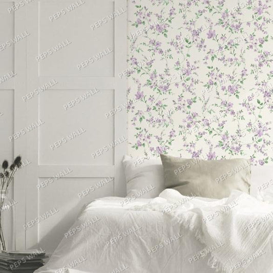 Hibiscus Violet — floral wallpaper Dubai, Peps Wall