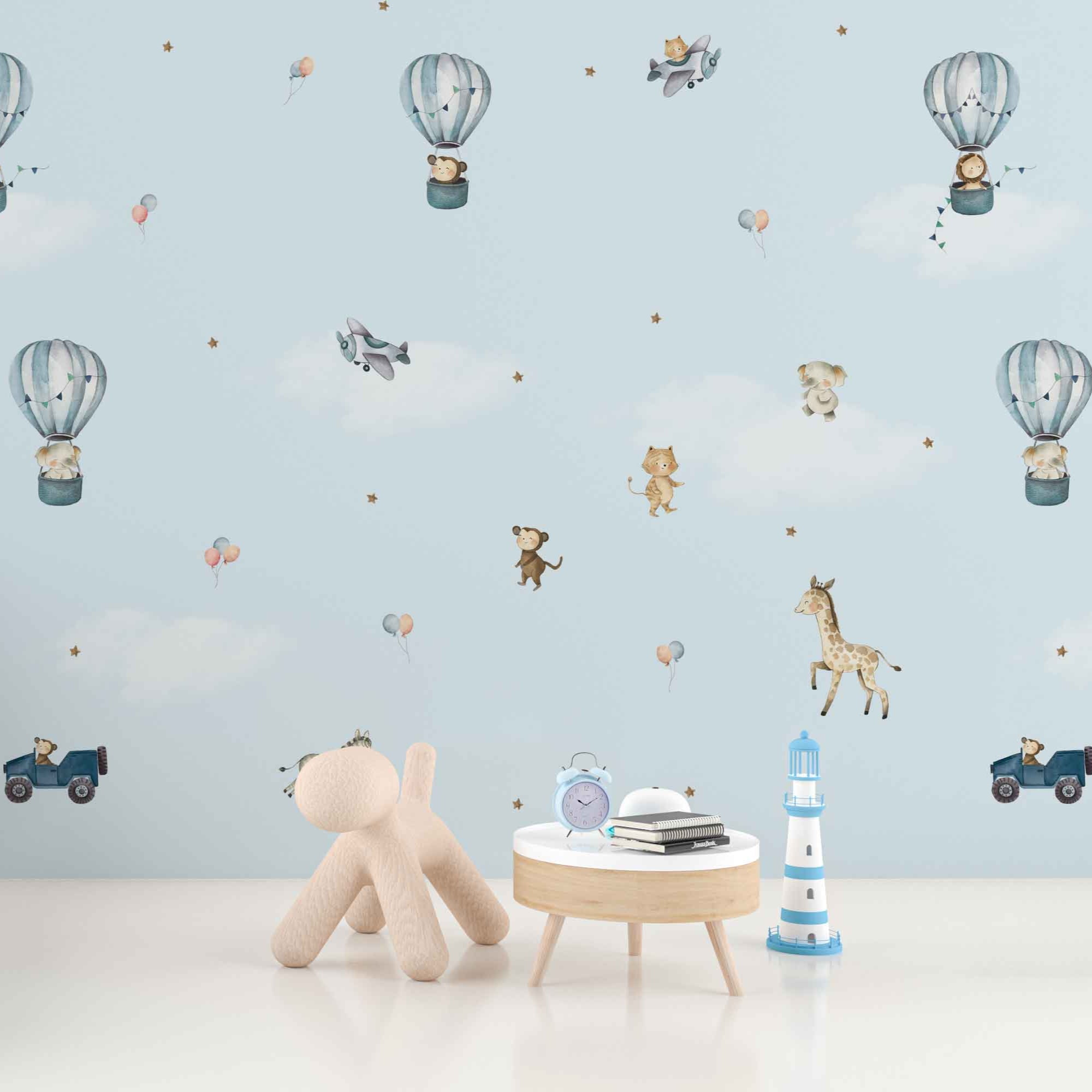Balloons & Animals - Blue
