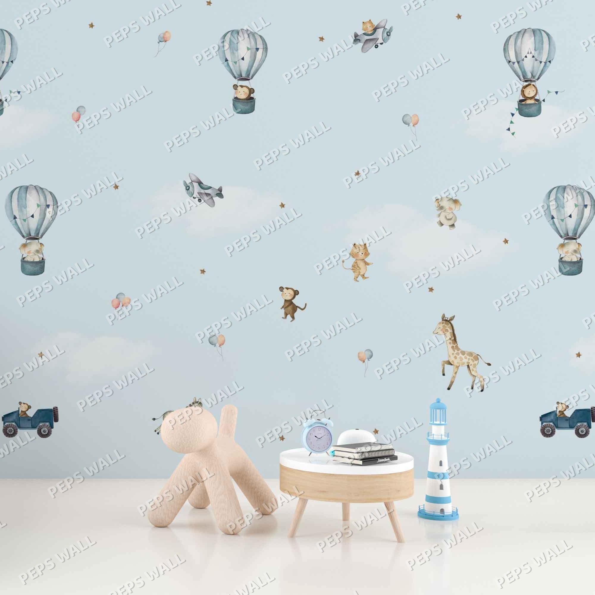 Balloons & Animals - Blue